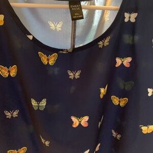3X Blue Butterfly Top